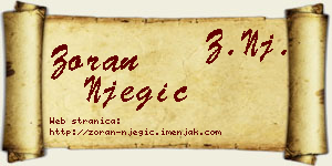 Zoran Njegić vizit kartica